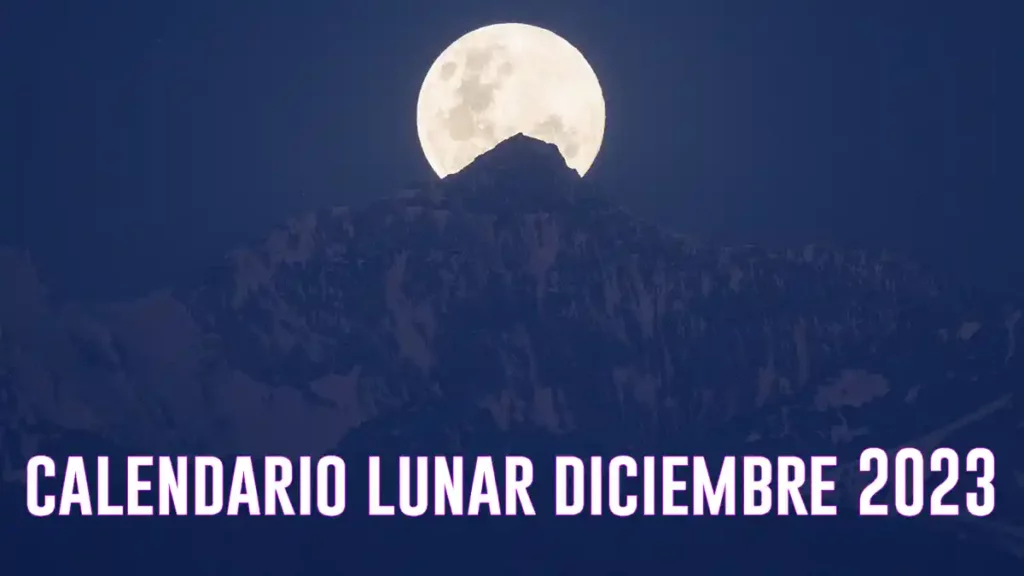 Calendario lunar diciembre 2023