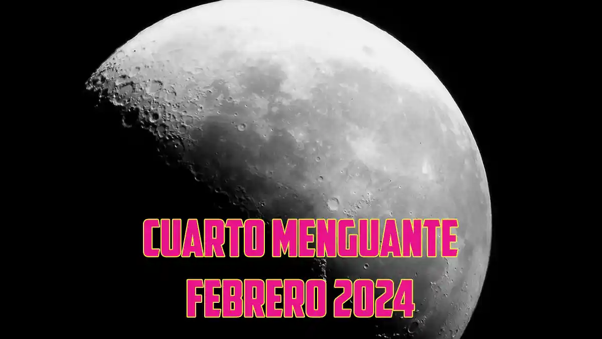 Cuarto menguante en febrero 2024 Fase Lunares